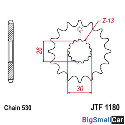 Звезда ведущая JT JTF1180.17 - купить Саперке