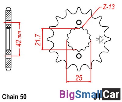 Звезда ведущая JT JTF513.17RB - купить Саперке