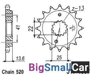Звезда ведущая JT JTF1307.15RB - купить Саперке