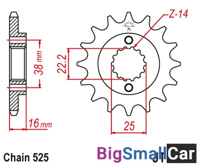 Звезда ведущая JT JTF740.15 - купить Саперке