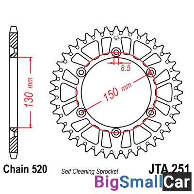 Звезда ведомая JT JTA251.48 - купить Саперке
