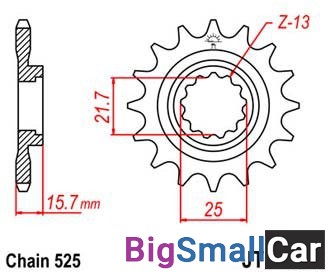 Звезда ведущая JT JTF1535.15RB - купить Саперке