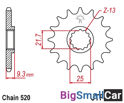 Звезда ведущая JT JTF1539.14RB - купить Саперке