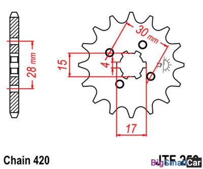 Звезда ведущая JT JTF253.14 - купить Саперке