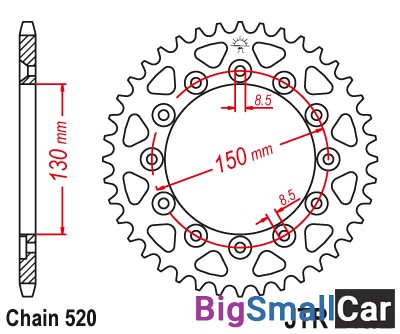 Звезда ведомая JT JTR245/2.42 - купить Саперке