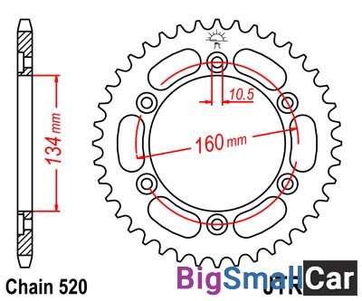Звезда ведомая JT JTR1308.45 - купить Саперке