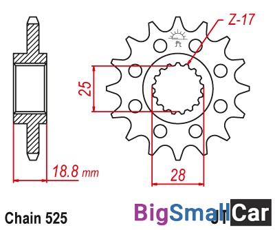 Звезда ведущая JT JTF704.15 - купить Саперке