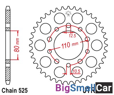 Звезда ведомая JT JTR1332.46 - купить Саперке