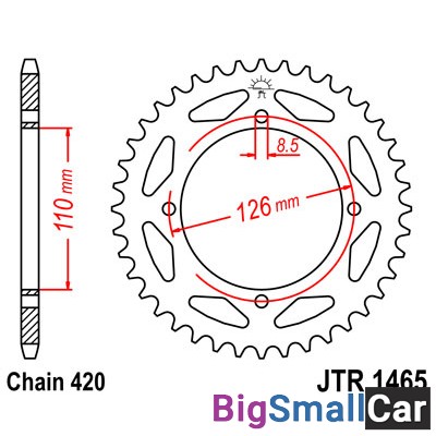 Звезда ведомая JT JTR1465.47 - купить Саперке