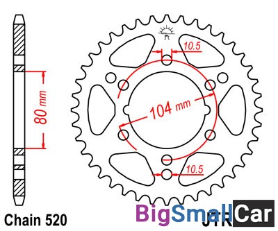 Звезда ведомая JT JTR1478.40 - купить Саперке