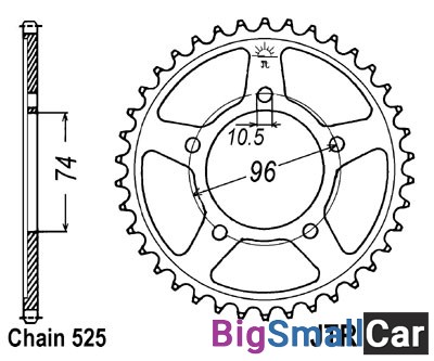 Звезда ведомая JT JTR1313.42 CBR400 RR NC23 - купить Саперке