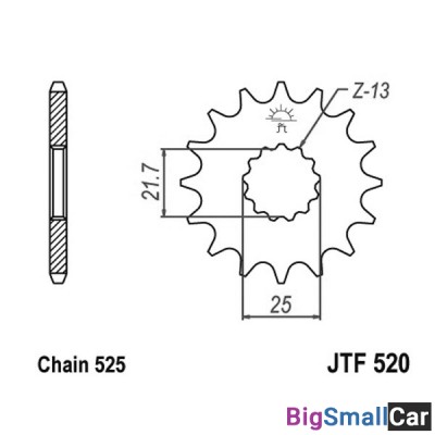 Звезда ведущая JT JTF520.14RB - купить Саперке