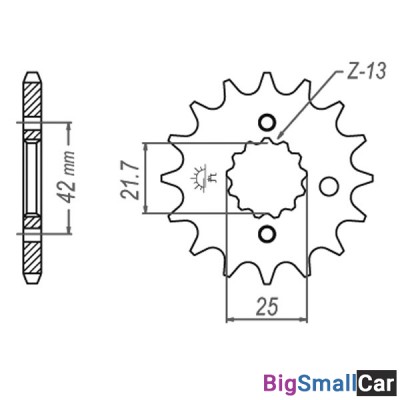 Звезда ведущая JT JTF513.16RB - купить Саперке