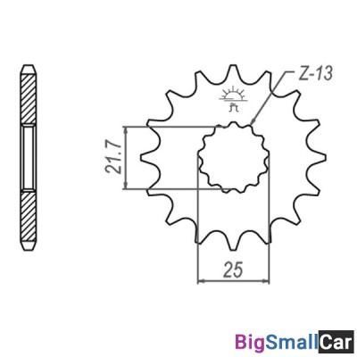 Звезда ведущая JT JTF520.17RB - купить Саперке