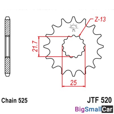 Звезда ведущая JT JTF520.16RB - купить Саперке