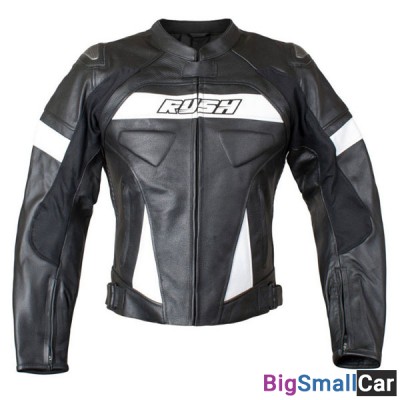 Куртка кожа RUSH Cyborg blk/white XL 31-04526